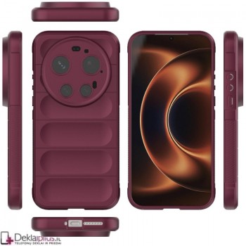 Magic Shield guminis dėklas - bordo spalvos (Xiaomi 17 Ultra) Magic Shield guminis dėklas - bordo spalvos (Xiaomi 17 Ultra)